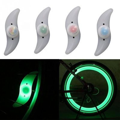 1 x Baterai Button Powered JWA Silicone Bike Light Frame untuk Bersepeda Berwarna-warni dan Menyenangkan
