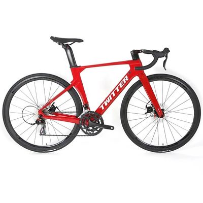 TWITTER Off-road Karbon Pedal 24 Speed Road Bike dengan Disc Brake dan Frame Serat Karbon