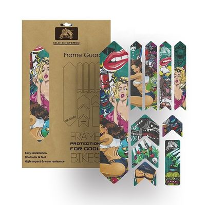 Stiker Sepeda PVC untuk Perlindungan Kerangka MTB Anti-Slip dan Desain Sepeda Jalan yang Disesuaikan