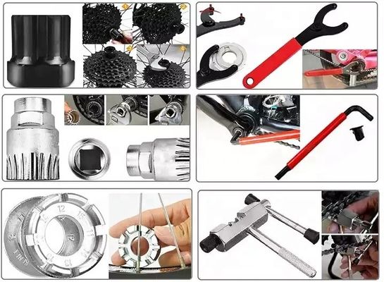 Kit Alat Perbaikan Sepeda Portable 44pcs untuk Sepeda Gunung dan Jalan Packing Size 34*32.5*28cm