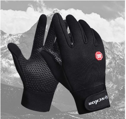 Sarung tangan bersepeda hitam untuk pria dan wanita Full Finger Touch Screen Sarung tangan olahraga outdoor