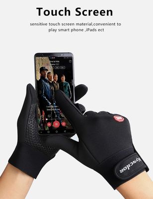 Sarung tangan bersepeda hitam untuk pria dan wanita Full Finger Touch Screen Sarung tangan olahraga outdoor