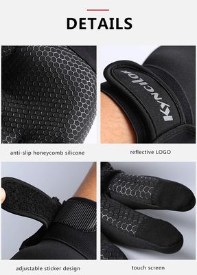 Sarung tangan bersepeda hitam untuk pria dan wanita Full Finger Touch Screen Sarung tangan olahraga outdoor