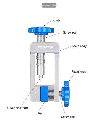 Aluminium Alloy Multifungsi Bike Oil Needle Insertion Tool Lima baris Body Truncation