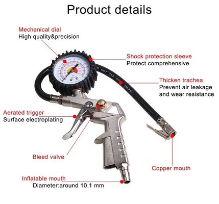 Aluminium Ban Otomatis Air Inflating Gun Digital Ban Tekanan Gauge 200 PSI Tekanan Max