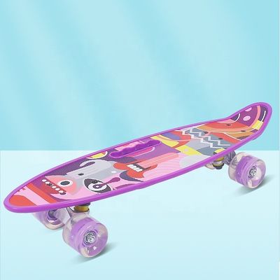 Flat-Plate Handheld Small Fish Board Cetak Skateboard Empat Roda Flash Mobility Scooter Untuk Anak Laki-laki Dan Anak Perempuan