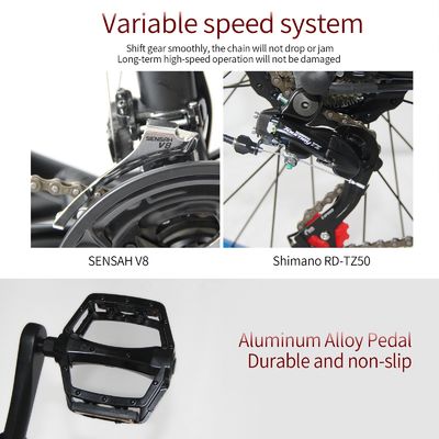 Kerangka Alloy Aluminium 48V 13AH Baterai Lithium Ban Lemak Sepeda listrik dengan Motor 1000W
