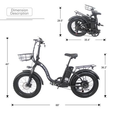 EU Stock 250W Motor 15AH Lithium Battery Lipat E-Bike dengan dan 20x4.0 inci Ban Lemak