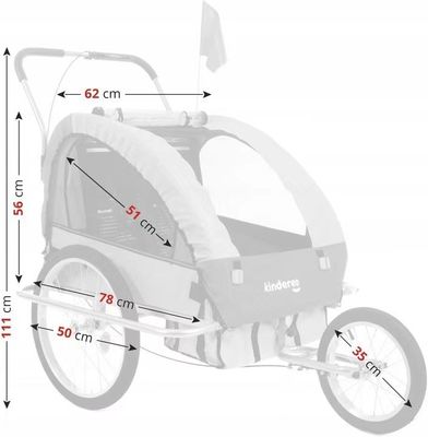 2021 Sepeda Aluminium Baby Trailer untuk Anak-anak 2 Pemegang MTB 14' roda depan dan 20' roda belakang