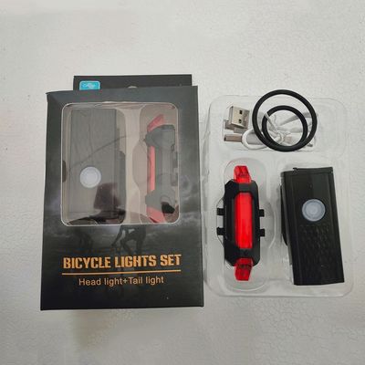 3 Mode Lampu Sepeda LED Set untuk 1,5-4 Jam Ketahanan dan Baterai USB Terisi ulang