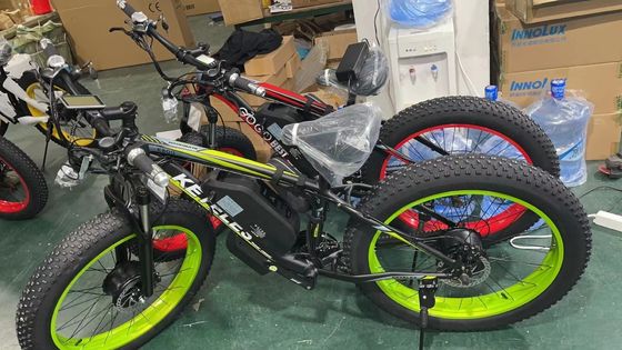 EU Warehouse Disc Brake 72V 2000W Motor Belakang Berganda 23AH Baterai Lithium 26&quot;x4.0&quot; Ban Lemak Sepeda Listrik