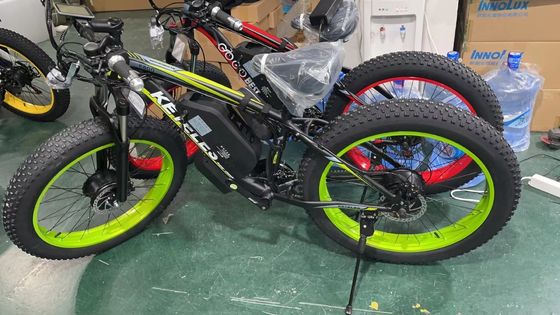 EU Warehouse Disc Brake 72V 2000W Motor Belakang Berganda 23AH Baterai Lithium 26&quot;x4.0&quot; Ban Lemak Sepeda Listrik