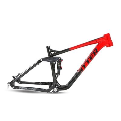 AL7005 Dual Suspension Mountain Bike Frame 120mm Perjalanan untuk 17 19 Inch Downhill Bikes