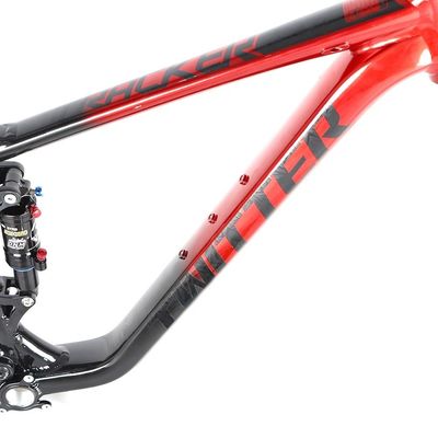 AL7005 Dual Suspension Mountain Bike Frame 120mm Perjalanan untuk 17 19 Inch Downhill Bikes