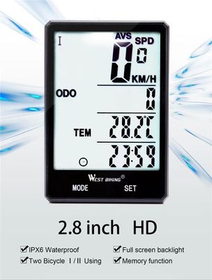 2.8 Inch ABS Bike Computer for Light Exercise Sensor Wireless Speedometer oleh Inbike