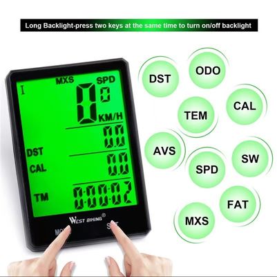 2.8 Inch ABS Bike Computer for Light Exercise Sensor Wireless Speedometer oleh Inbike