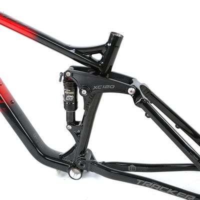 AL7005 Dual Suspension Mountain Bike Frame 120mm Perjalanan untuk 17 19 Inch Downhill Bikes
