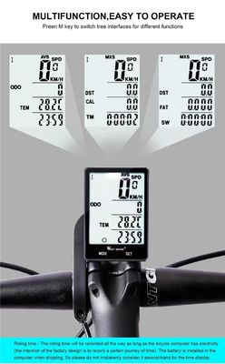 2.8 Inch ABS Bike Computer for Light Exercise Sensor Wireless Speedometer oleh Inbike