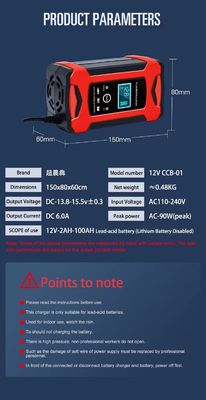 Baterai Tester LCD Color Display untuk Sepeda Motor Mobil SUV Truk-Kering Timah-asam AGM GEL SLA