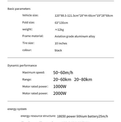 10/11 Inch 48V 60V 1000W 2000W High Power High Speed Cross-Country Scooter Listrik