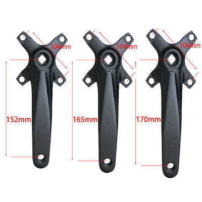 Crankset Sepeda 104BCD 152mm Crankset non-integral/disk 32/34/36/38t dalam Hitam/biru/hijau/merah