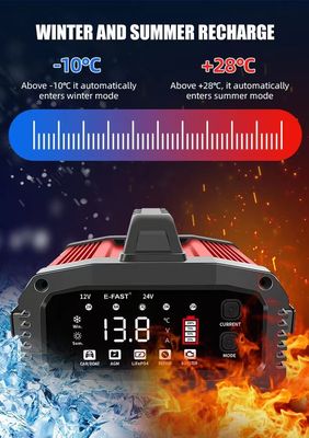 - Desain Chic Foxsur 12V 24V 25A Smart Battery Charger untuk Mobil Truk Plug Perbaikan Nyaman