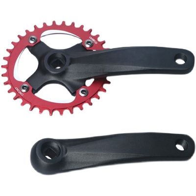 Crankset Sepeda 104BCD 152mm Crankset non-integral/disk 32/34/36/38t dalam Hitam/biru/hijau/merah
