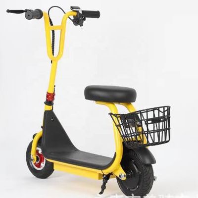 8 Inch Electric Scooter dengan Basket dan Seat Max Speed 15km/h Range Per Charge 8-10KM