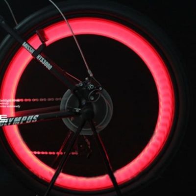 1 x Baterai Button Powered JWA Silicone Bike Light Frame untuk Bersepeda Berwarna-warni dan Menyenangkan