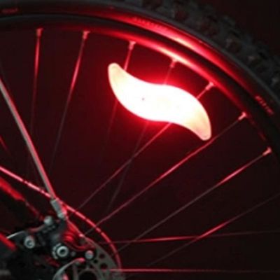 1 x Baterai Button Powered JWA Silicone Bike Light Frame untuk Bersepeda Berwarna-warni dan Menyenangkan