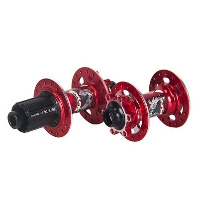 Penghentian cakram enam paku 32 lubang melalui poros QR Bicycle Hub Set untuk pelepasan cepat dan mudah