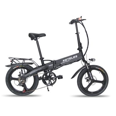 Sepeda listrik 48V 350W 10AH dengan bingkai lipat 20 inci dan jangkauan 31-60km per daya