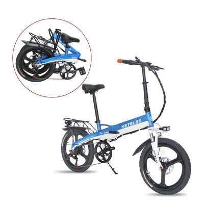 Sepeda listrik 48V 350W 10AH dengan bingkai lipat 20 inci dan jangkauan 31-60km per daya