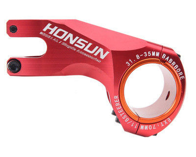 MTB Merah 2021 Paduan Stem Berwarna 31.8/35*70mm 17 derajat untuk XC AM Road Bike Handlebar