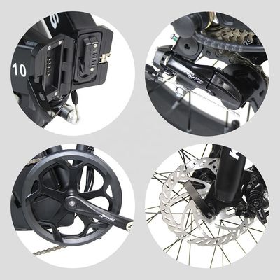 2024 Direct 20x4.0 Inch Fat Tire Folding E-Bike 1000W dengan 7 Speed Gears Rear Hub Motor