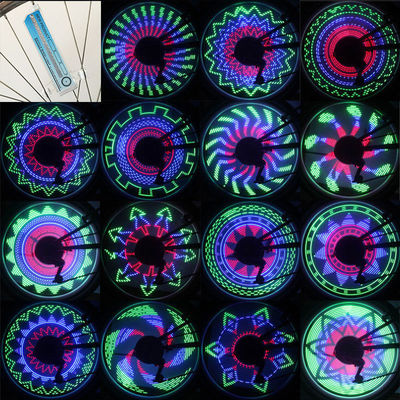 32 LED Flash Spoke Light Lamp untuk 24 Inch Wheel Battery Powered Outdoor Cycling Lights