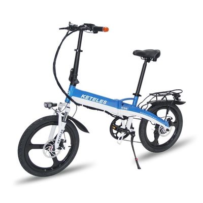Sepeda listrik 48V 350W 10AH dengan bingkai lipat 20 inci dan jangkauan 31-60km per daya