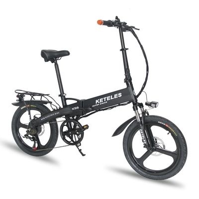 Sepeda listrik 48V 350W 10AH dengan bingkai lipat 20 inci dan jangkauan 31-60km per daya