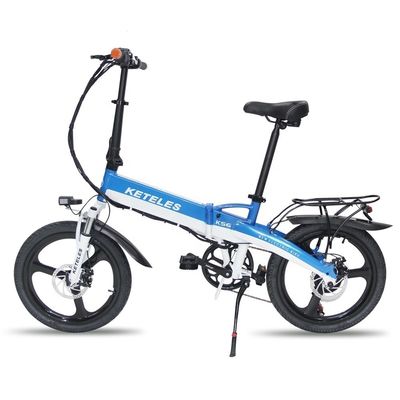 Sepeda listrik 48V 350W 10AH dengan bingkai lipat 20 inci dan jangkauan 31-60km per daya