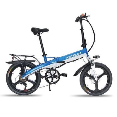 Sepeda listrik 48V 350W 10AH dengan bingkai lipat 20 inci dan jangkauan 31-60km per daya