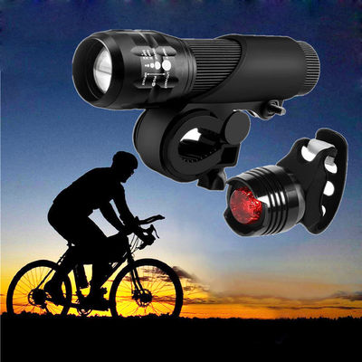 3 in 1 USB Rechargeable LED Waterproof Super Bright Zoom Headlight Lampu Belakang 50g Berat