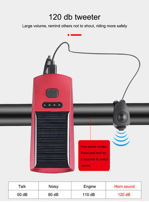 Sinar Surya Biru dan Lampu Sepeda Pengisian USB 2000mAh Lampu depan untuk Bersepeda Jalan MTB