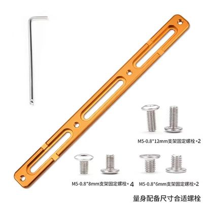 Silver Bicycle Bottle Holder Extender dengan Adjustable Alloy Bike Bottle Cage Adapter