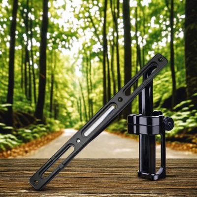 Silver Bicycle Bottle Holder Extender dengan Adjustable Alloy Bike Bottle Cage Adapter