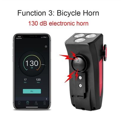 USB Rechargeable LED Bike Headlight Bike Horn Phone Holder Powerbank untuk Bersepeda Malam