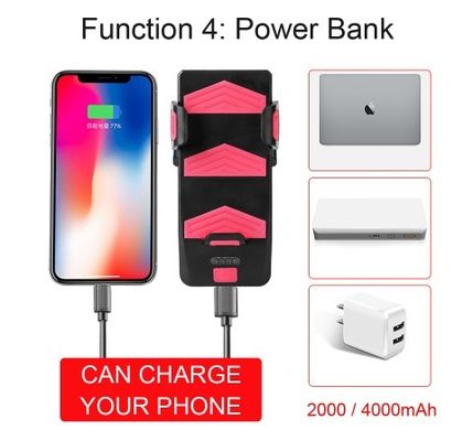 USB Rechargeable LED Bike Headlight Bike Horn Phone Holder Powerbank untuk Bersepeda Malam