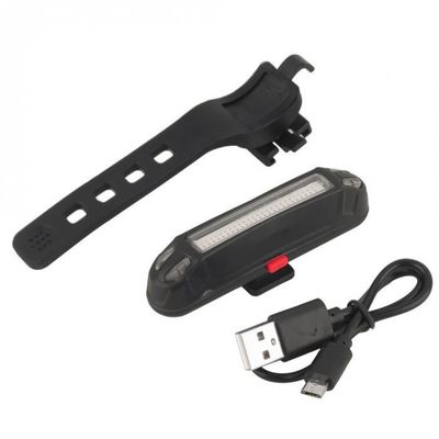 USB Rechargeable Bicycle Tail Comet LED Lamp untuk ABS PC Mounting Placement Seatpost