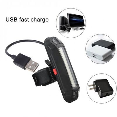 USB Rechargeable Bicycle Tail Comet LED Lamp untuk ABS PC Mounting Placement Seatpost