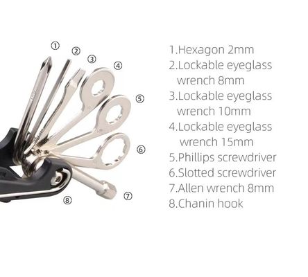 18 dalam 1 Sepeda Perbaikan Alat Set Hexagon Penggerudi Kunci Hex Spoke Rantai Penghapusan Alat Sepeda Penting 280g