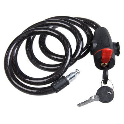 Anti-pencurian sepeda kunci keamanan stainless steel kabel kumparan untuk benteng sepeda motor sepeda MTB sepeda dengan 2 kunci